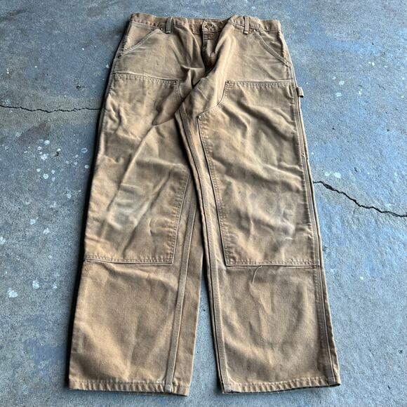 Vintage carhartt brown double knee work wear carpenter pants - Picture 1 of 9